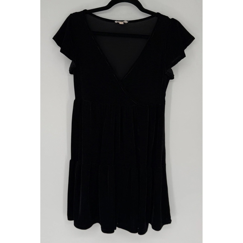 See‎ You Monday Dress Women's Medium Black Velvet Elegant Casual Cocktail Event